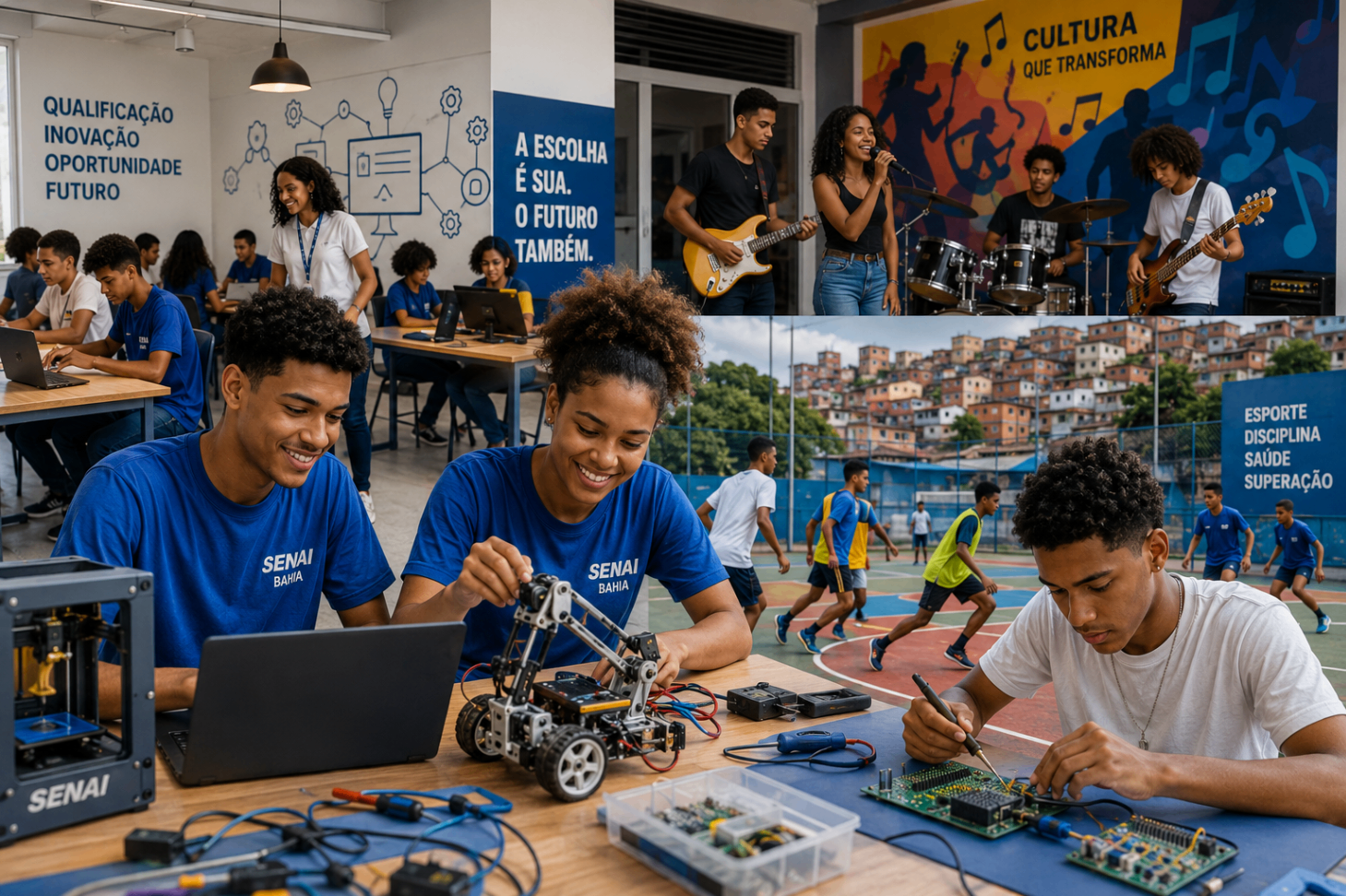Qualificação, cultura e esporte como barreiras contra a violência.